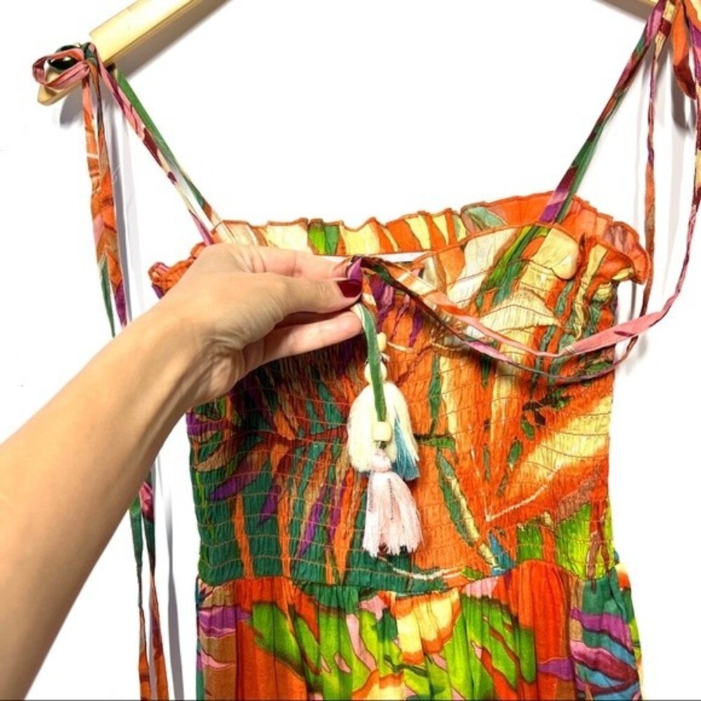 True Destinations Boho Tropical Print Cover Up Dress S NWT - Picture 5 of 14
